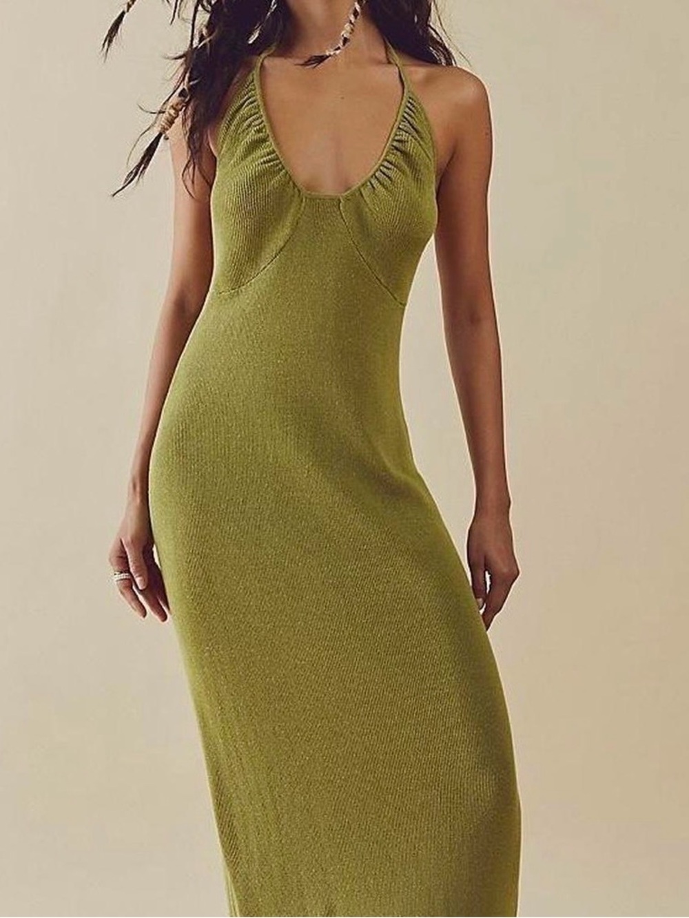 Free People Halter Knit Midi Dress